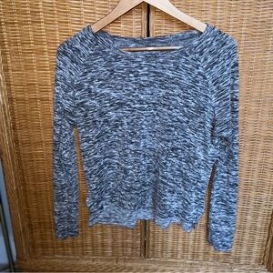 American Eagle Outfitters Black and Gray Long Sleeve Top